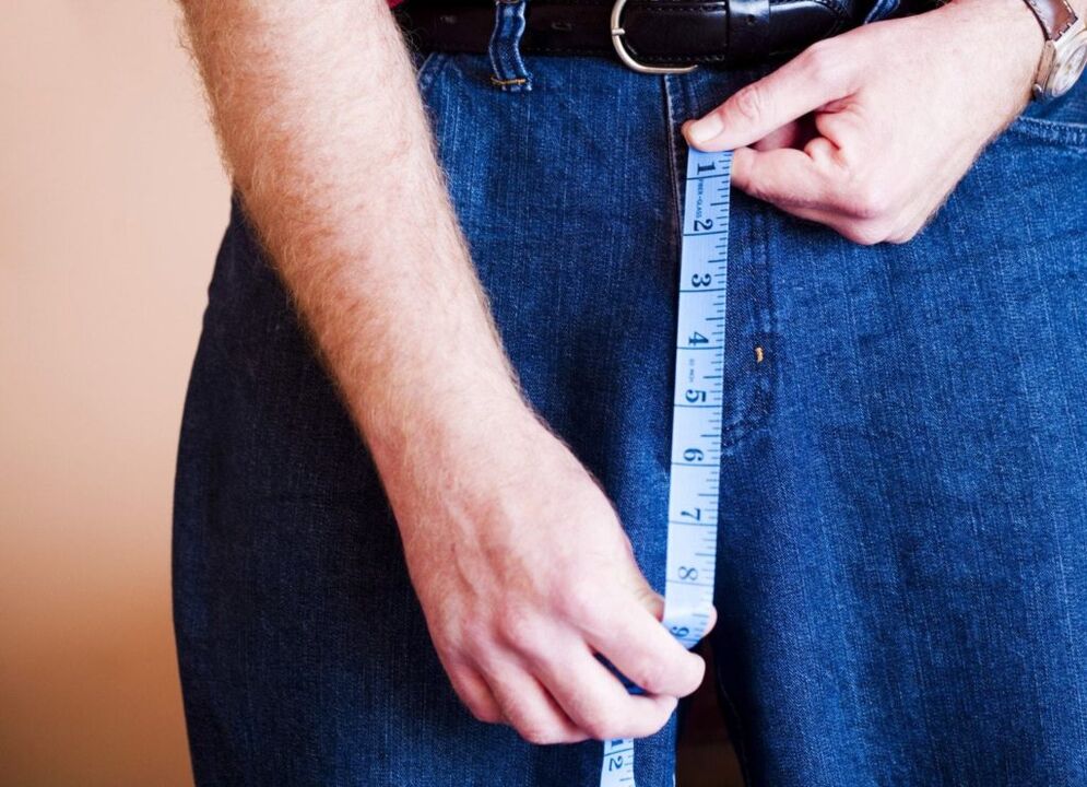 Measurement of penis thickness before enlargement