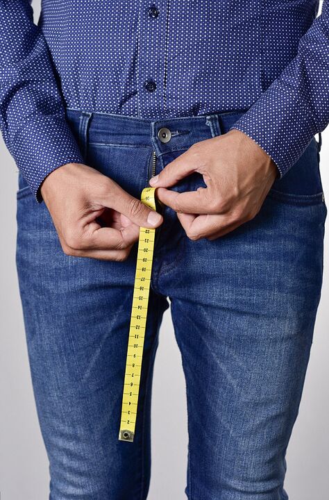 measure a man's penis by an inch