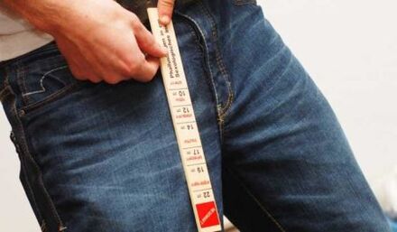 Measurement of the penis size